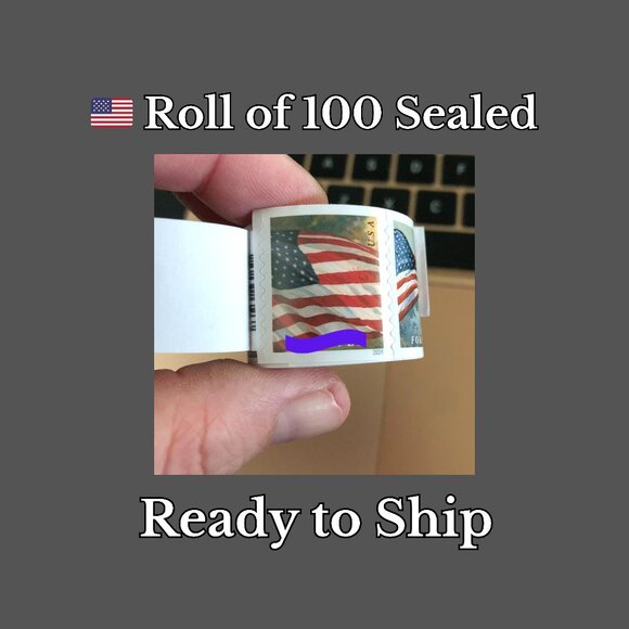 Other - Forever Stamps 1 Roll Of 100 First Class USPS Stamp U.S. Flag Photo Postage